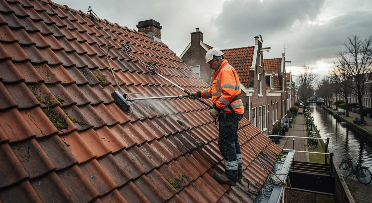 Vervanging van alle dakgoten bij een rijtjeshuis in Rotterdam