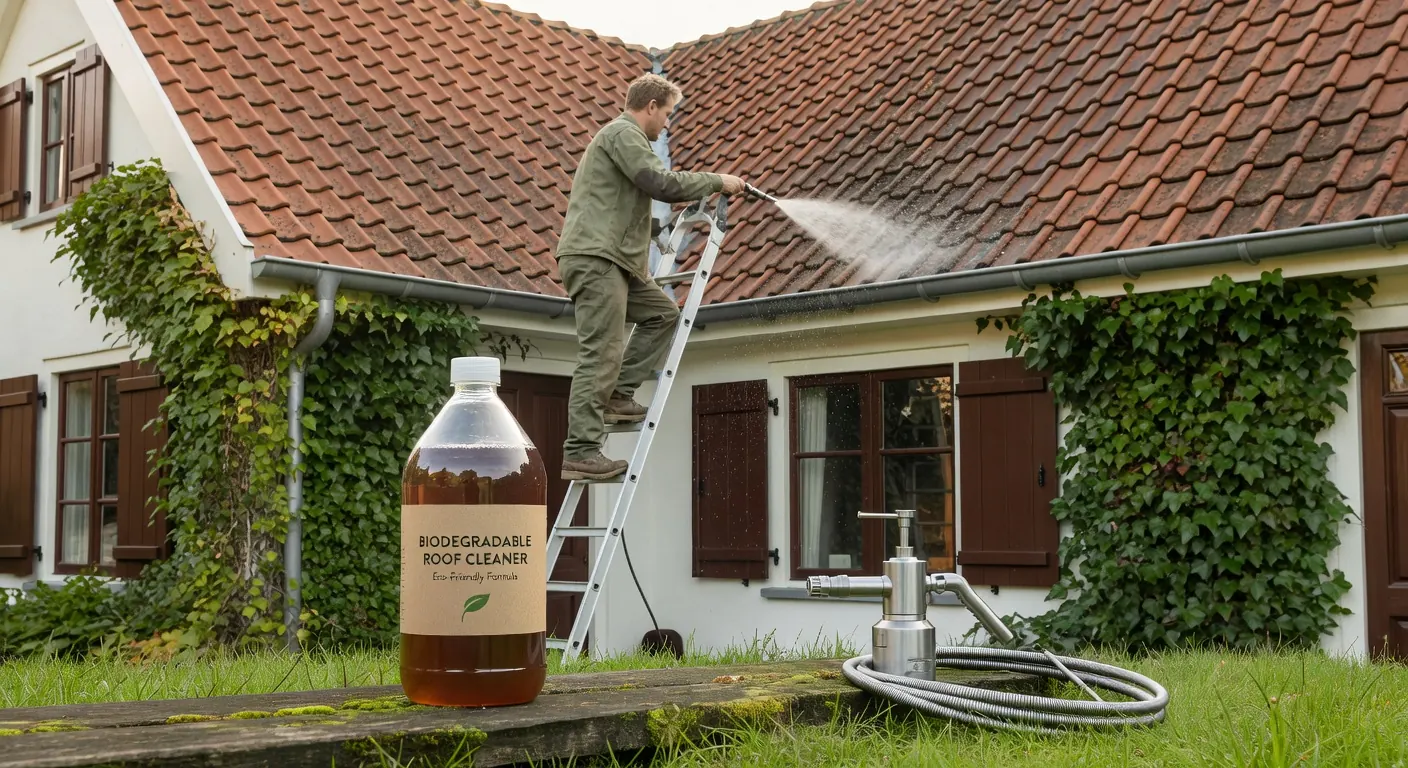 Milieuvriendelijk Uw Dak Reinigen: Groene Methoden en Producten - illustratie