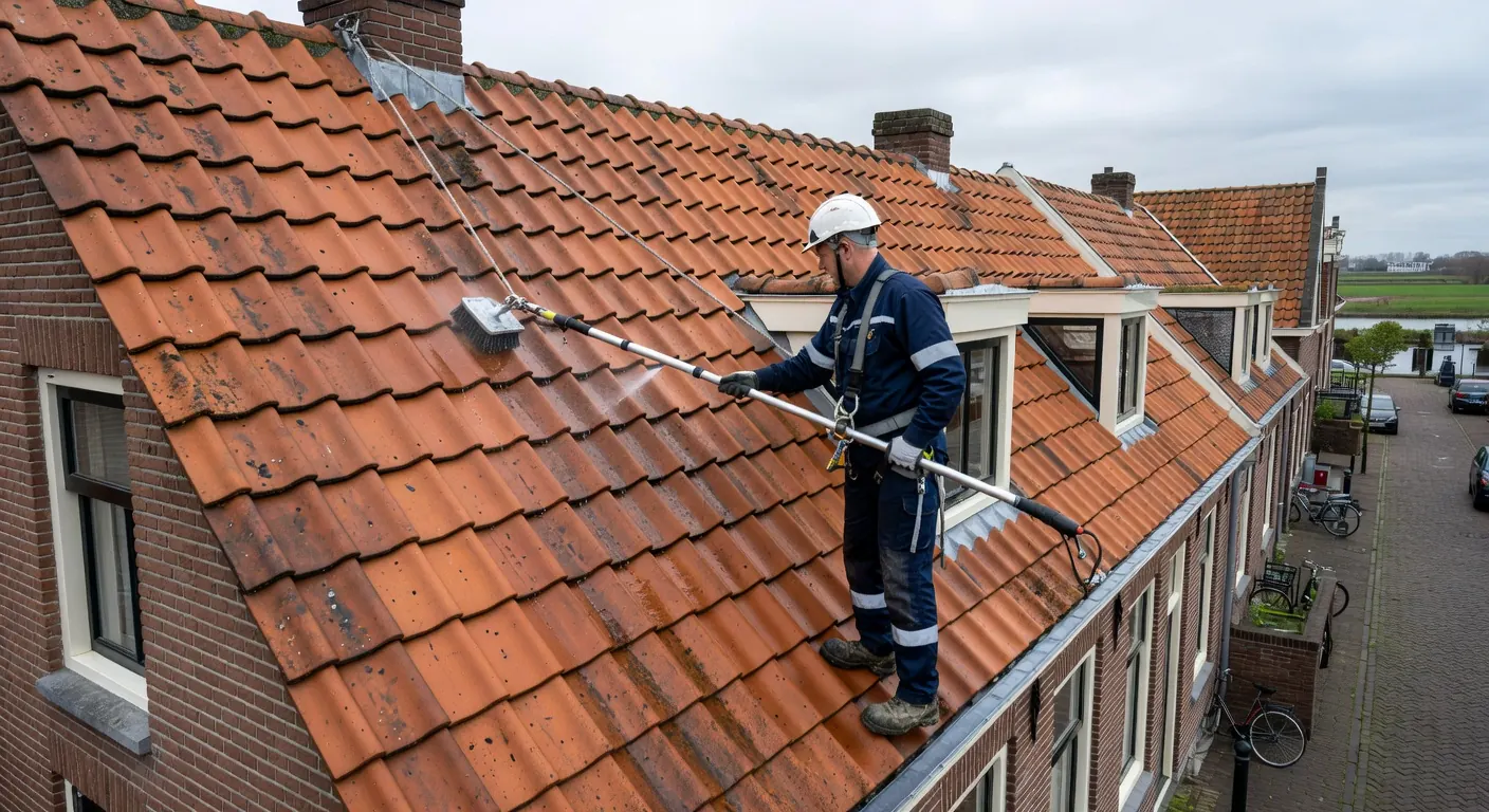 Vergelijking tussen kopergedraad en zinklint tegen mos op daken