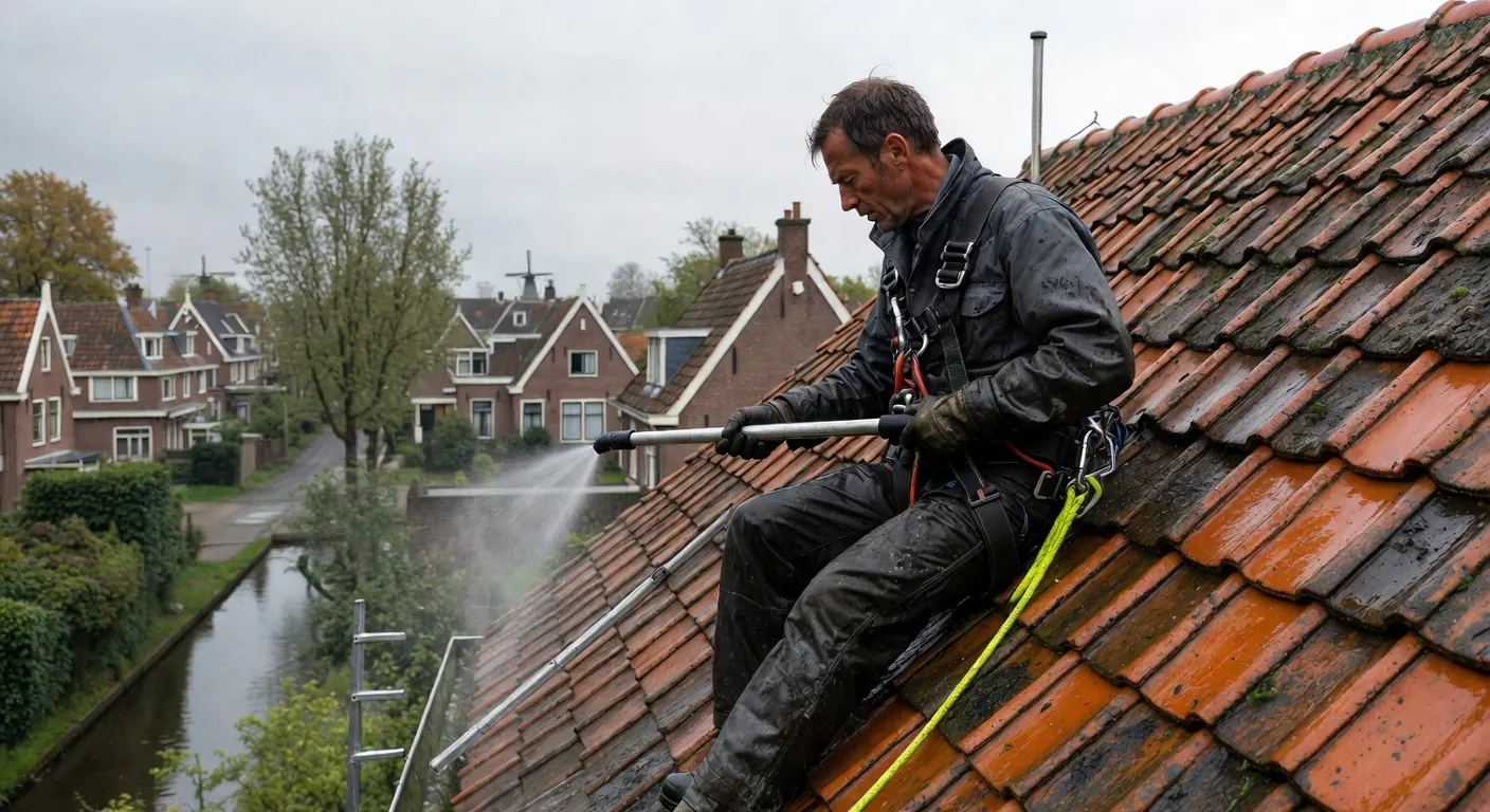 Dakpannen die uitzetten door intense zomerhitte en thermische schok